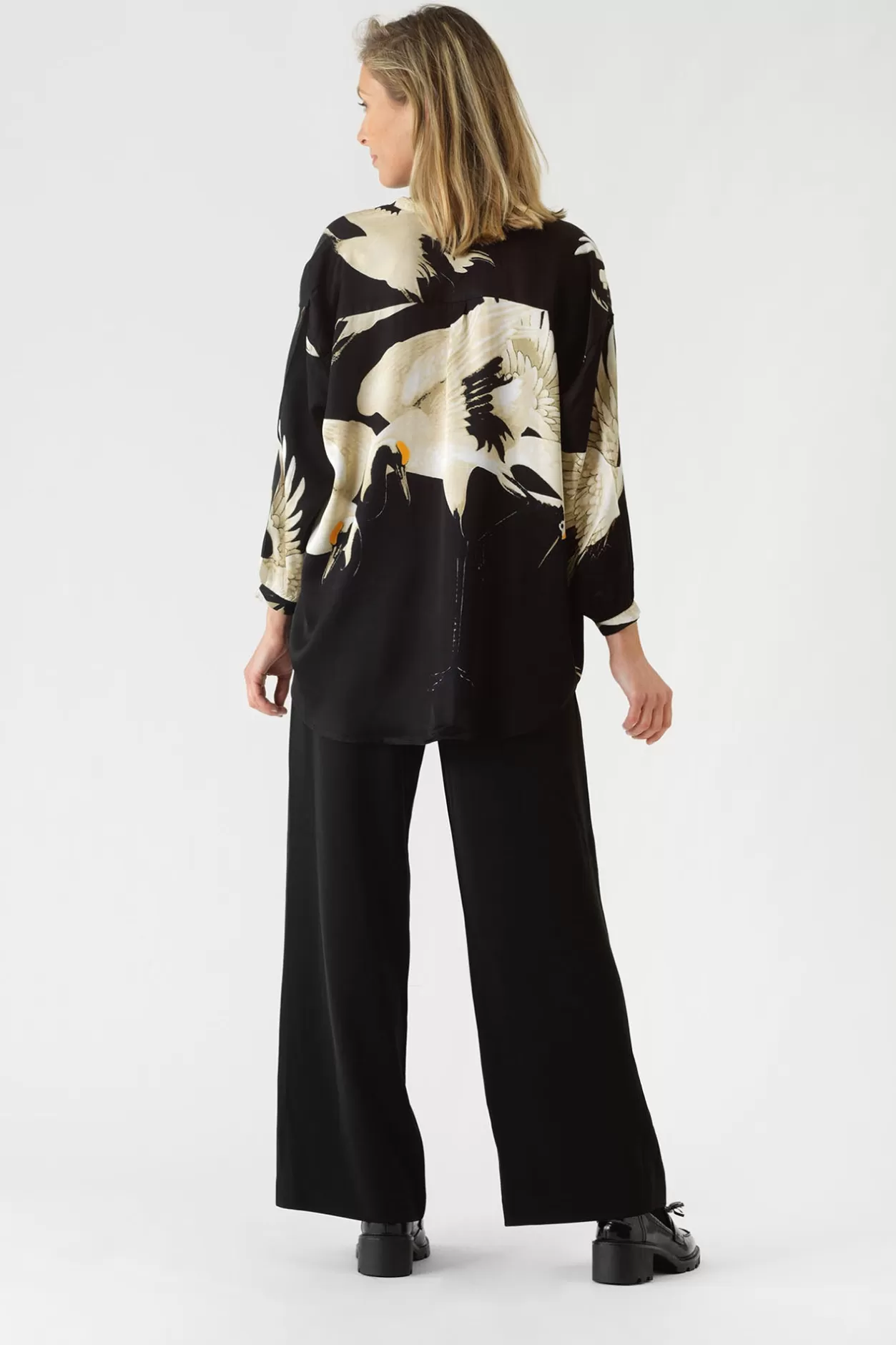 Women One Hundred Stars Stork Black Darcy Shirt