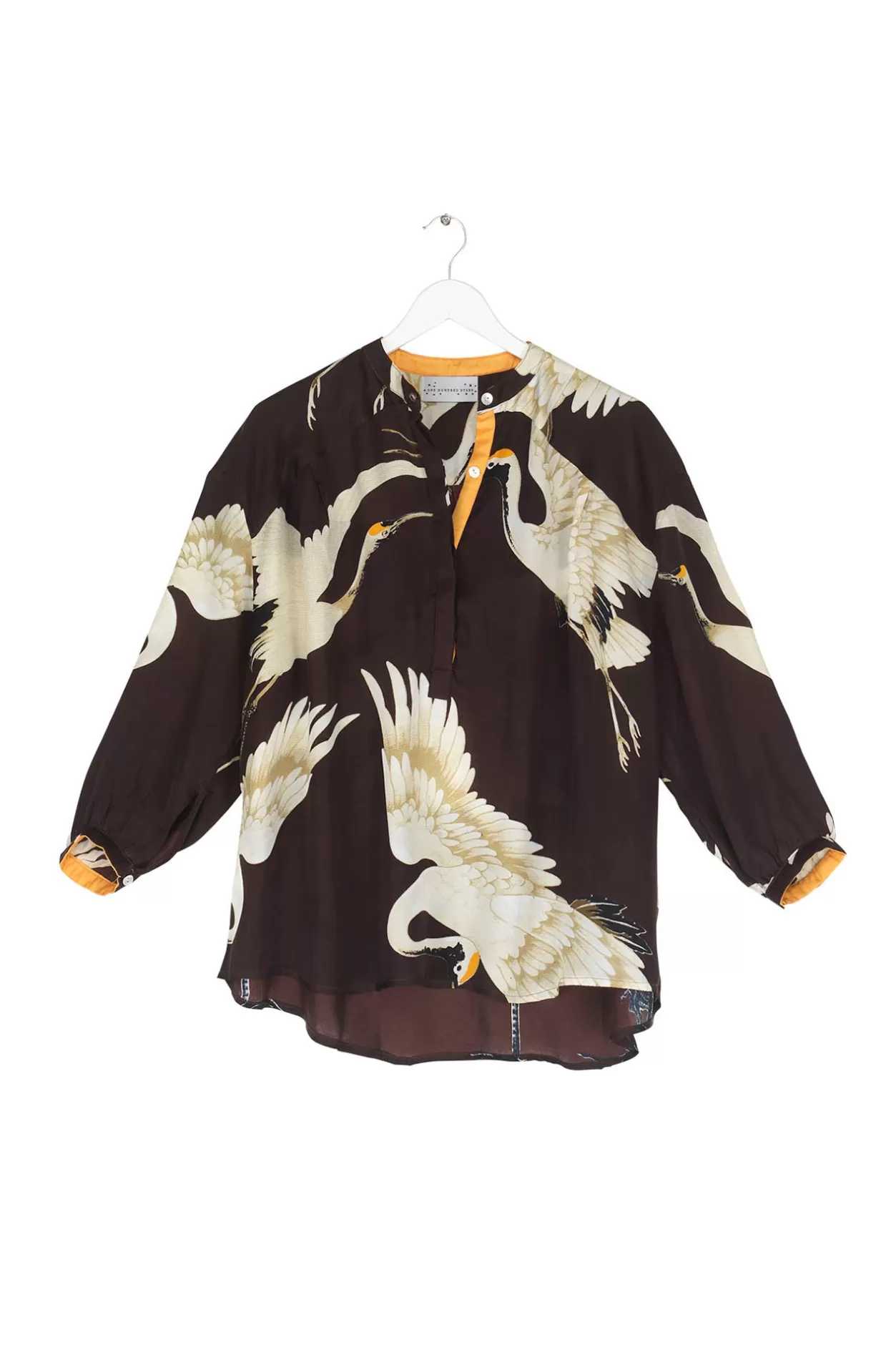 Women One Hundred Stars Stork Burgundy Darcy Shirt