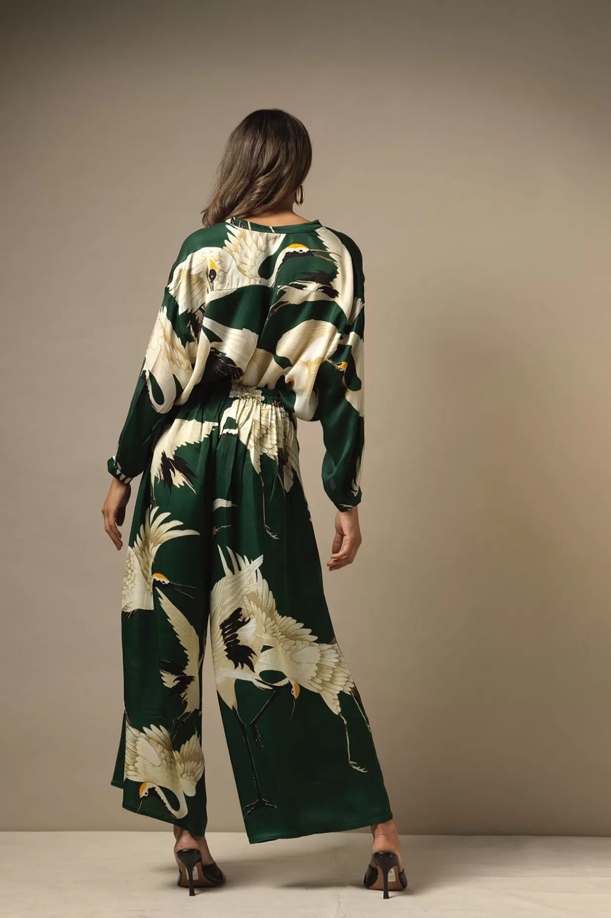 Women One Hundred Stars Stork Forest Green Darcy Shirt