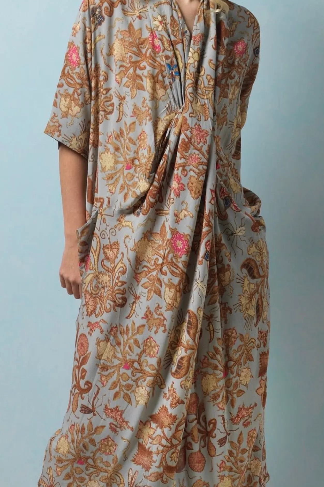 Women One Hundred Stars Tudor Rose Grey Rachel Dress