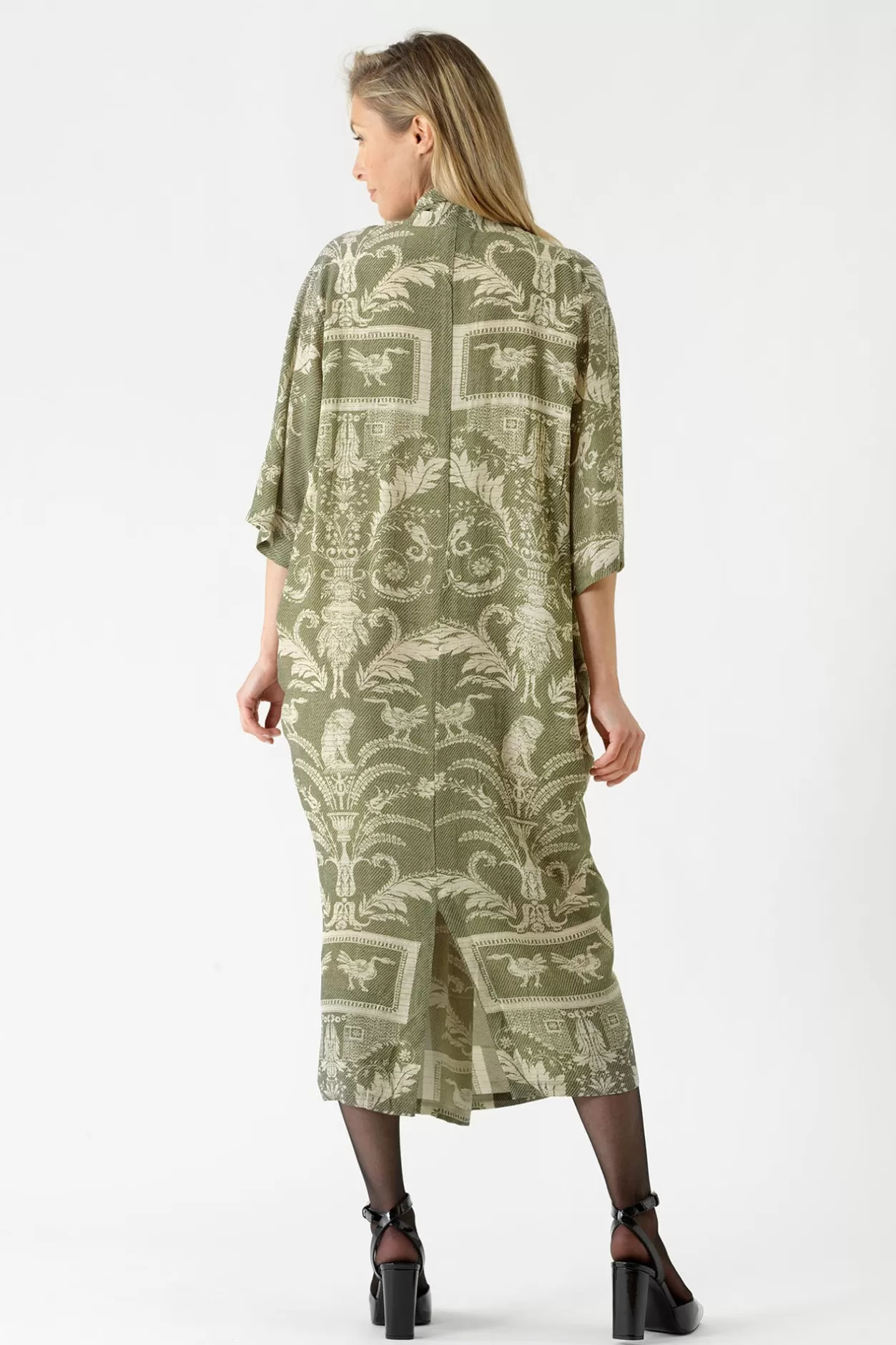Women One Hundred Stars Vintage Damask Sage Rachel Dress